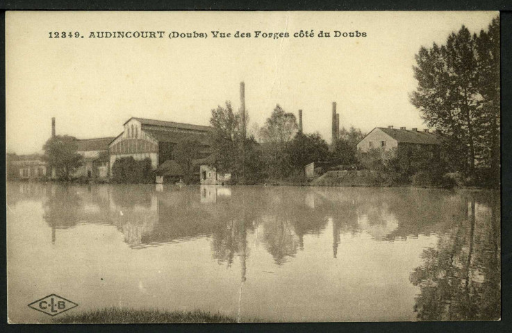 Vue des forges, coté du Doubs