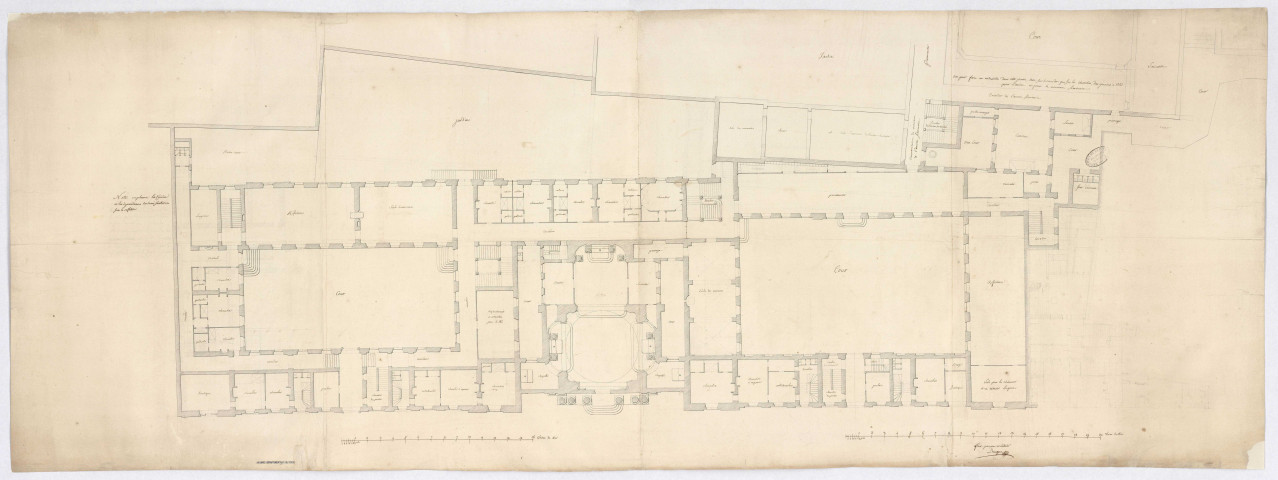 Plan d'ensemble du rez-de-chaussée à édifier