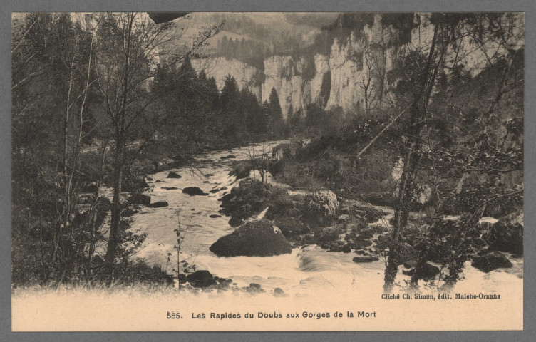Les rapides du Doubs aux Gorges de la Mort