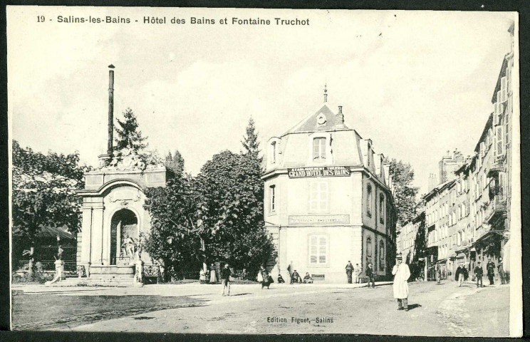 Hôtel des Bains et fontaine Truchot