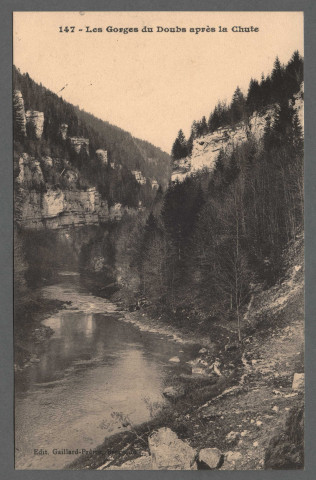 Les gorges du Doubs après la chute