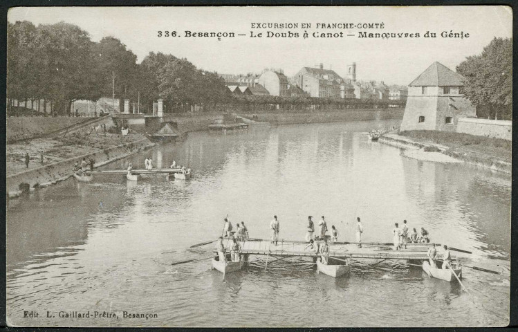 Manoeuvres du génie sur le Doubs
