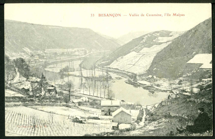 Vallée de Casamène, l'île Malpas en hiver