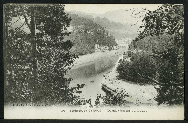 Sécheresse de 1906. Dernier bassin du Doubs