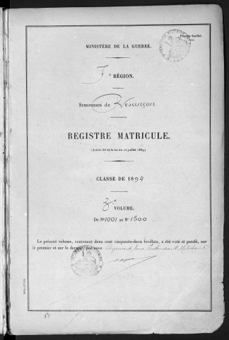 Volume 3, nos 1001 à 1500