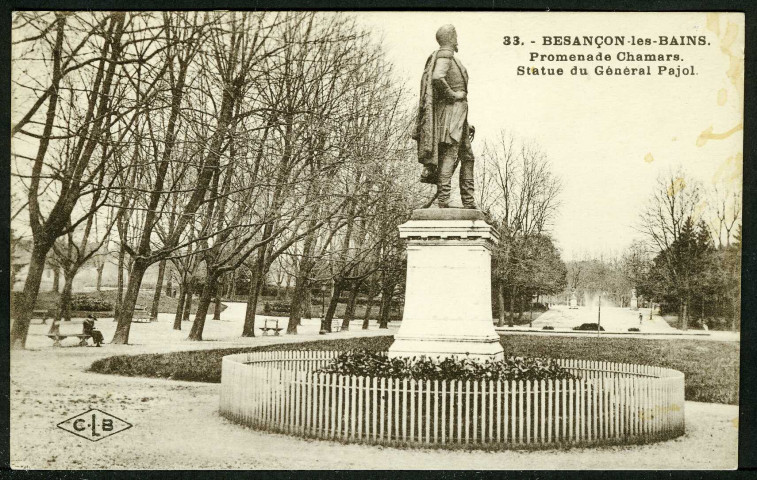 Promenade Chamars, statue du général Pajol