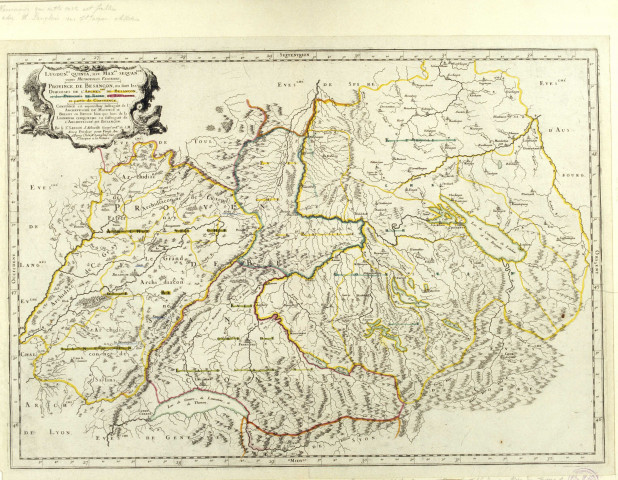 "[...] Province de Besançon ou sont les diocèses de l'archevêché de Besançon et des évêchés de Basles, de Lausanne et partie de Constance [...]"