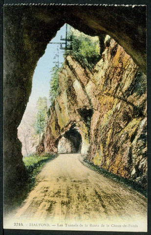Biaufond, les tunnels de la route de la Chaux-de-Fond