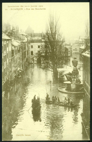 Rue des Boucheries, inondations 1910