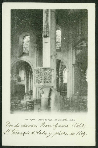 Chaire de l'église Saint-Jean