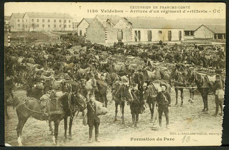 Arrivée d'un régiment d'artillerie