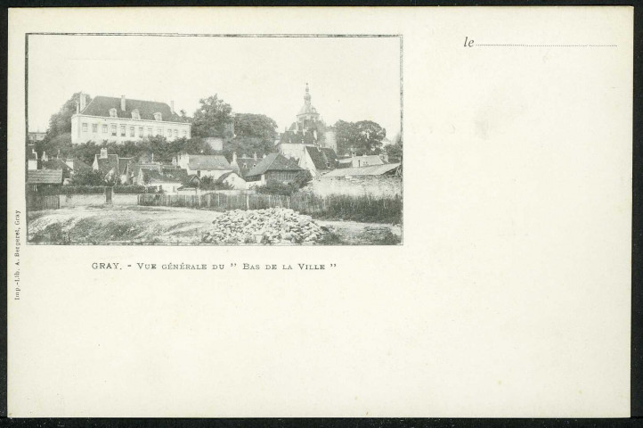 Vue générale du "bas de la ville"