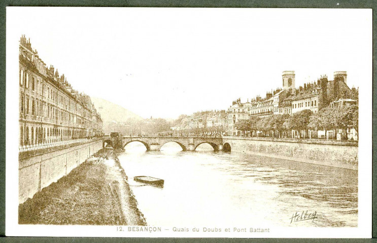 Les quais et le pont Battant en amont du pont Battant