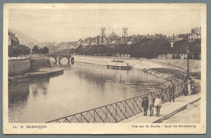 Vue sur le Doubs - quais de Strasbourg