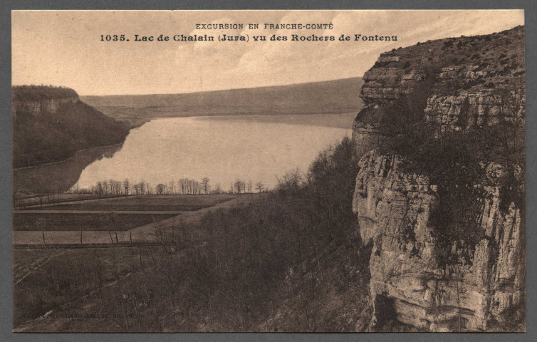 Lac de Chalain vu des rochers de Fontenu