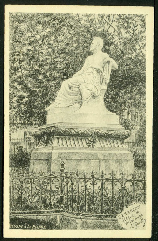 Vue de la statue Victor Hugo