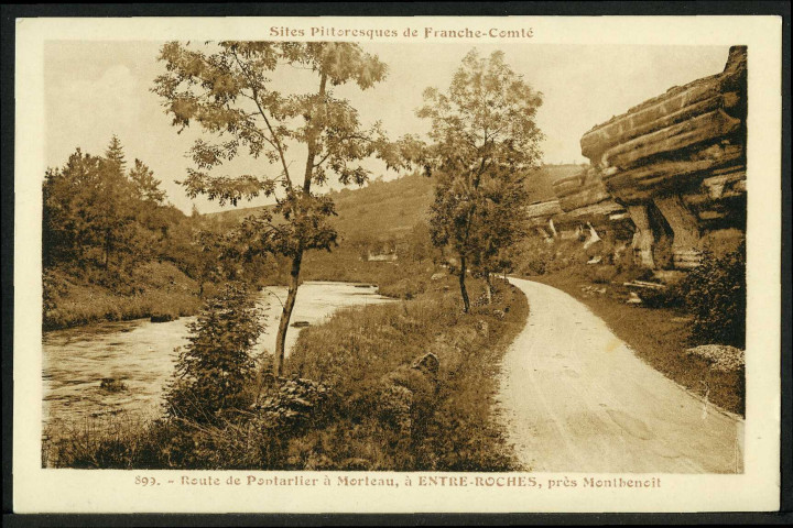 Route de Pontarlier à Morteau, à Entre-Roches près Montbenoît