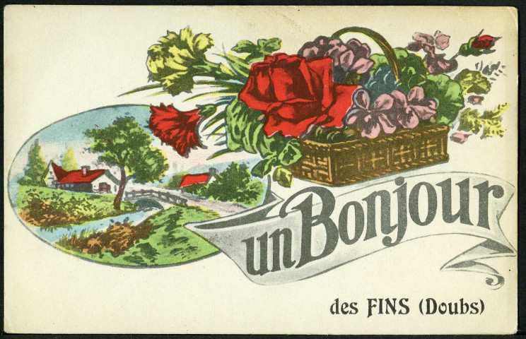 Carte souvenir des Fins. Environs de Morteau