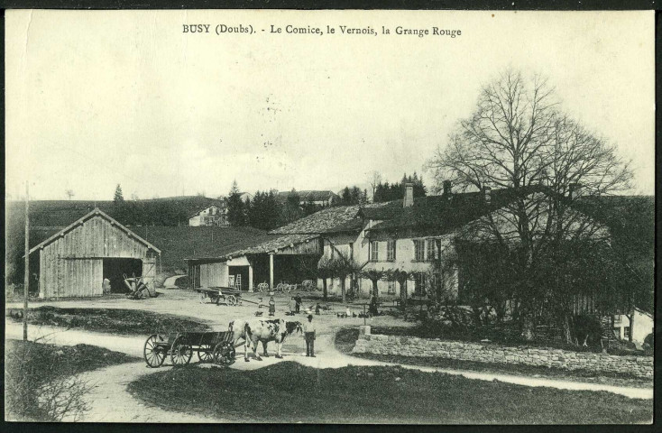Le commice, le Vernois, la grange rouge