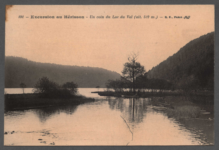 Excursion au Hérisson. Un coin du lac du Val
