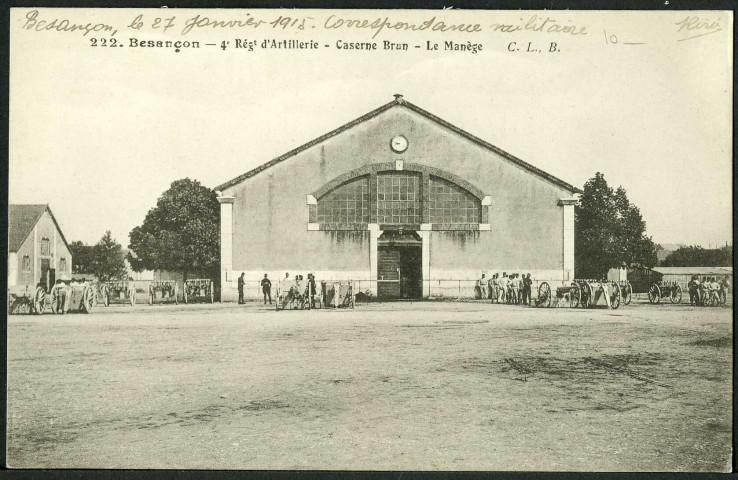 4e régiment d'artillerie, le manège