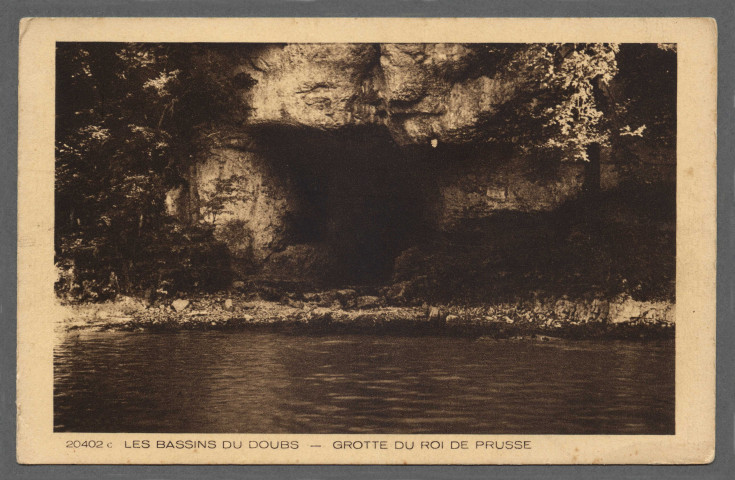 Bassins du Doubs. Grotte du roi de Prusse