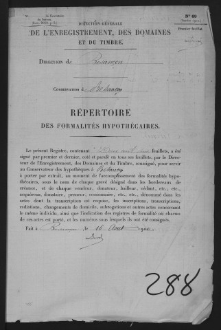 Volume n° 288