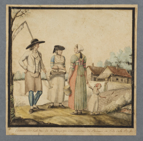 Costume des habitants de la campagne des environs de Saint-Amour du côté de la Bresse