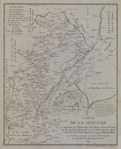 Carte de la Sequanie