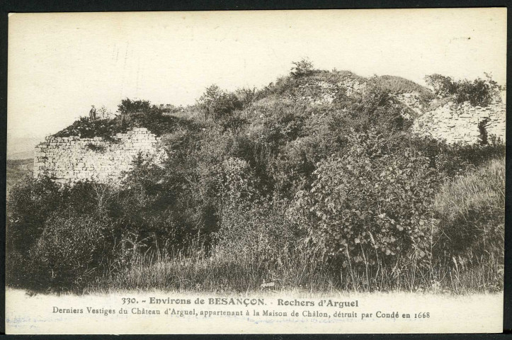 Rochers d'Arguel et derniers vestiges du château