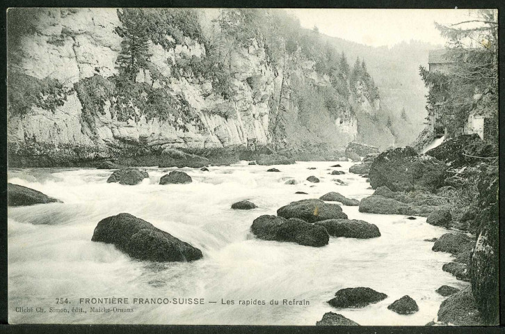 Frontière Franco-Suisse. Les rapides du Refrain