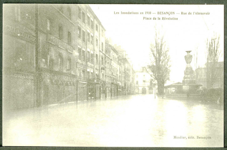 Place de la Révolution, inondations 1910