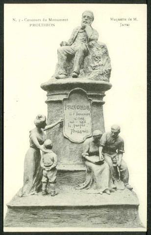 Concours du monument Proudhon, maquette de M. Jayez