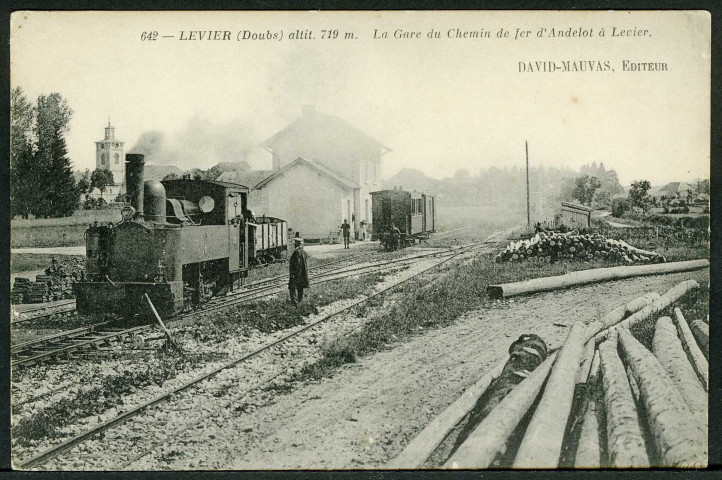 La gare du chemin de fer d'Andelot à Levier