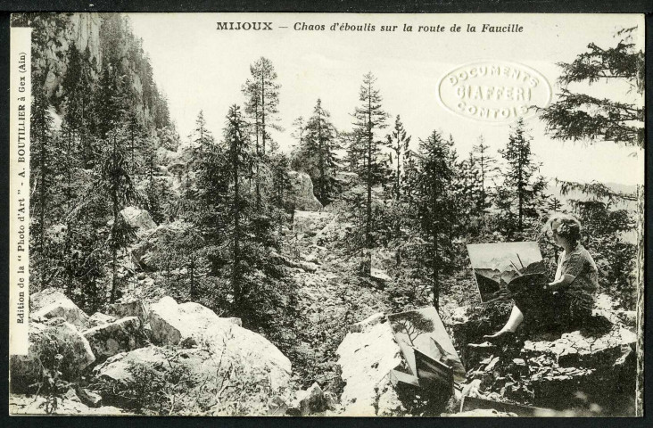 Mijoux, chaos d'éboulis sur la route de la Faucille