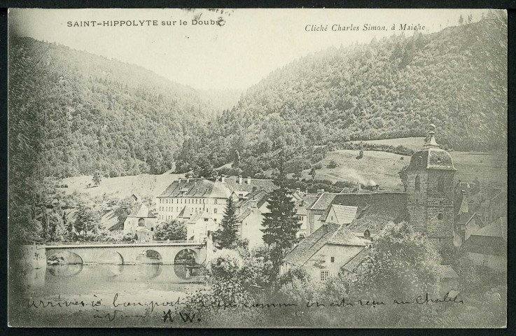 Vue de Saint-Hippolyte sur le Doubs