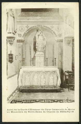 Autel de la garde d'honneur du Coeur Immaculé de Marie au monastère de Notre-Dame de Charité