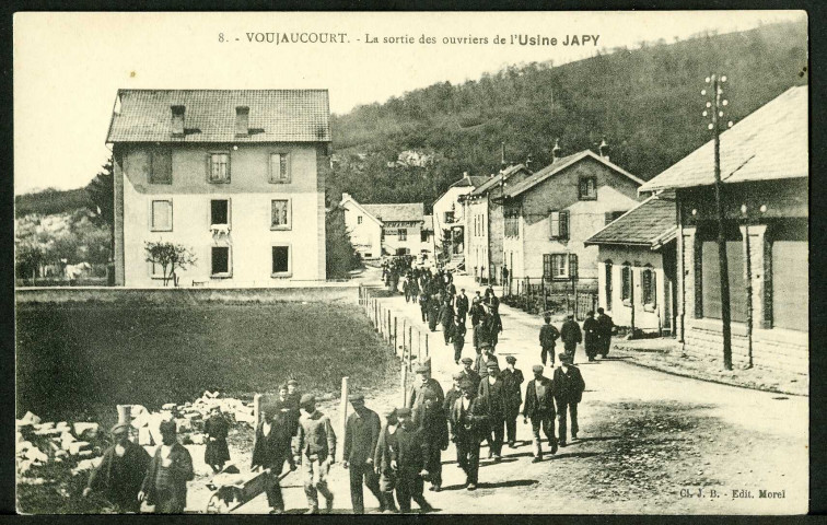 La sortie des ouvriers de l'usine Japy