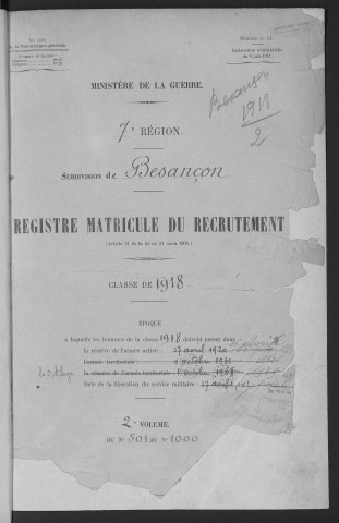 Volume 2, n° 725 à 1000