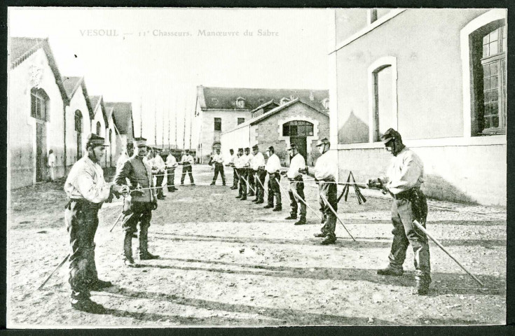 11e chasseurs, manœuvre du sabre