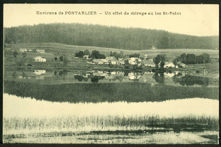Environs de Pontarlier, un effet de mirage au lac Saint-Point