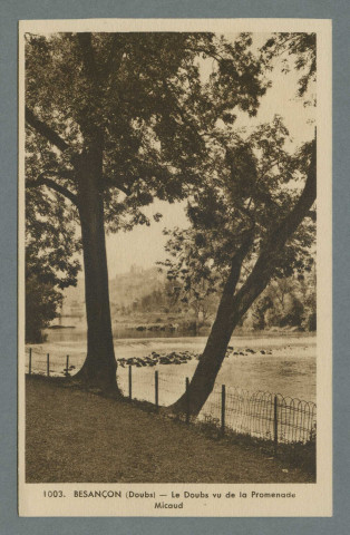 Le Doubs vue de la promenade de Micaud