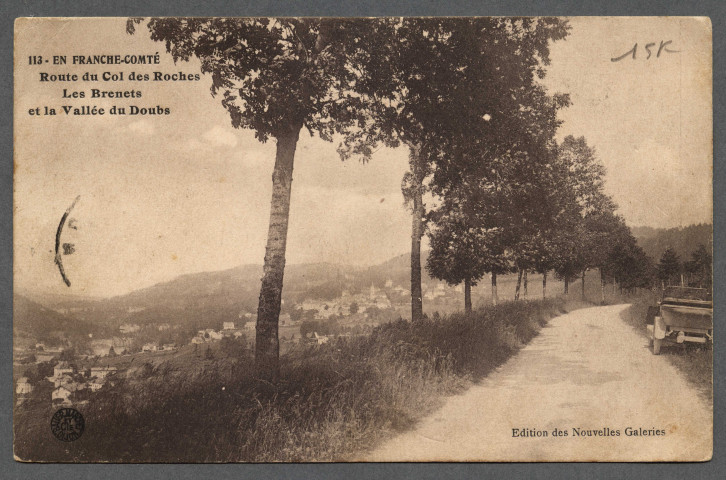 Route du Col des Roches. Les Brenets et la vallée du Doubs
