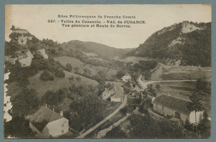 Vue générale et route de Servin
