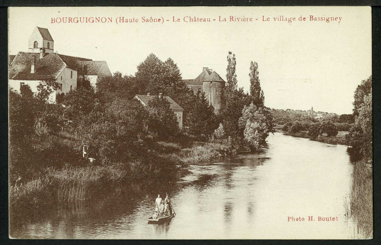 Le château, la rivière, le village de Bassigney