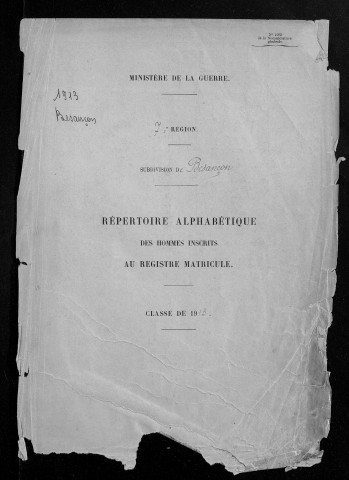 Table alphabétique