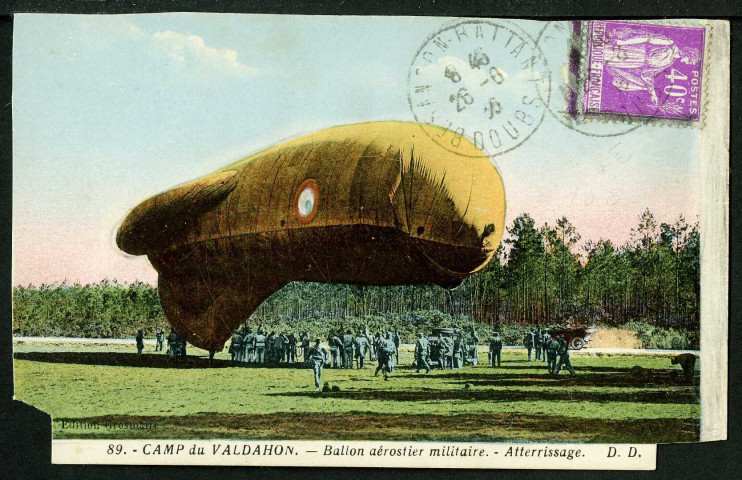 Ballon aérostatier militaire, atterissage
