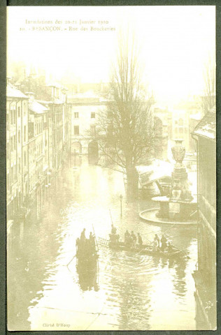 Rue des Boucheries, inondations 1910