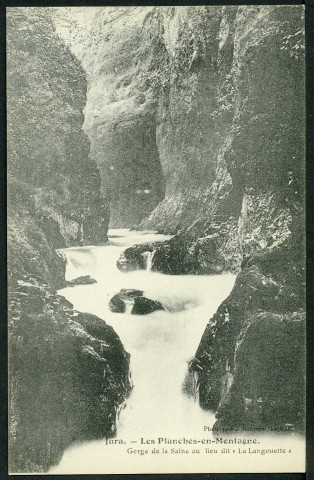 Gorge de la Saine au lieu dit "La Langouette"