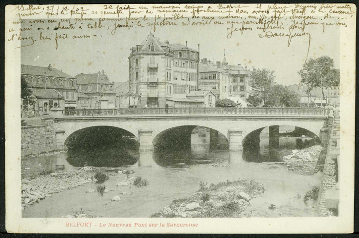 Le nouveau pont sur la Savoureuse